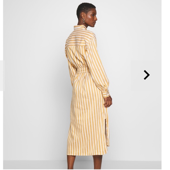 NWT SamsøeSamsøe Amara Belted Collared Shirt Dress - Picture 9 of 12